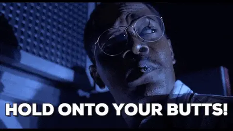 Ray Arnold smokes a cigarette and exhorts his companions to 'hold on to your butts.'